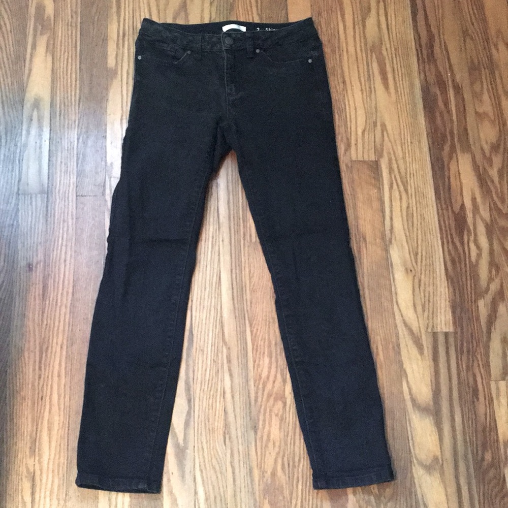 LC LAUREN CONRAD Black Faded Skinny Jeans 2